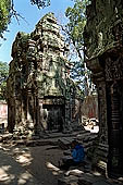 Ta Prohm temple - towers of the eastern courtyard of the third enclosure 